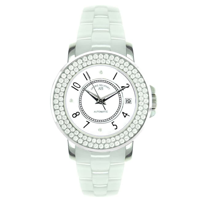 Andre Belfort Women's White/Silver Diamond Aphrodite Watch