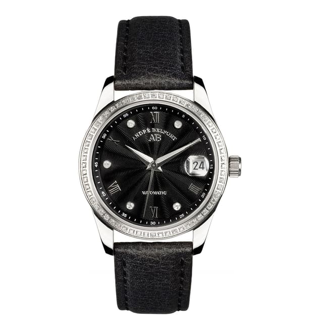 Andre Belfort Ladies Black/Silver Dial Watch