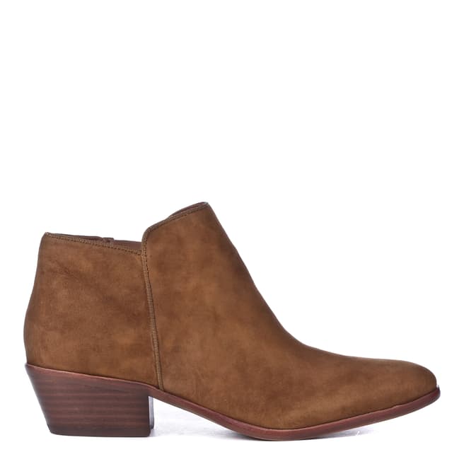Sam Edelman Brown Suede Low-Rise Ankle Boots 4.5cm
