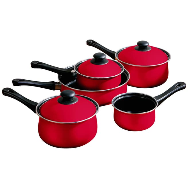 Premier Housewares 5 Piece Red Belly Pan Set  Non-Stick Carbon Steel