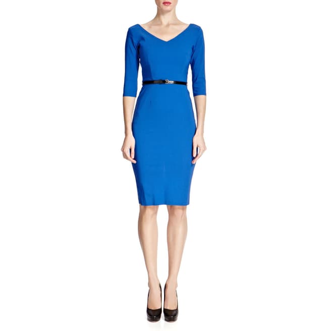 The Pretty Dress Company Blue Burbank Fitted Dress