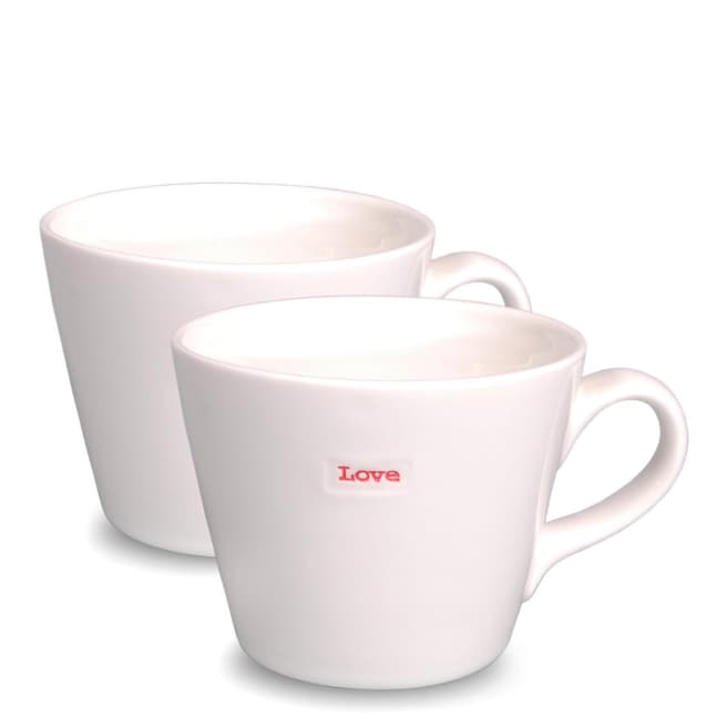 Keith Brymer Jones Set of Two 'Love' Bucket Mugs