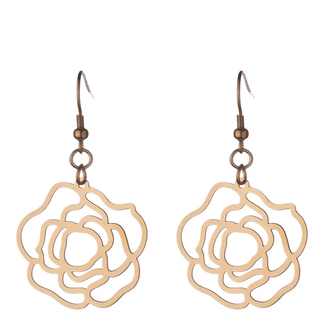 Chloe Collection by Liv Oliver Rose Gold Open Earrings 18ct