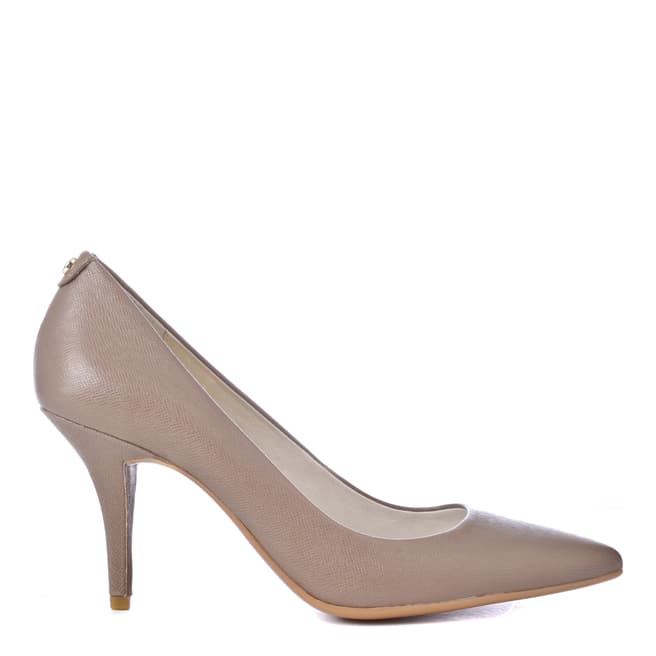 Michael Kors Taupe Leather Pointed Court Shoes 9cm Heel