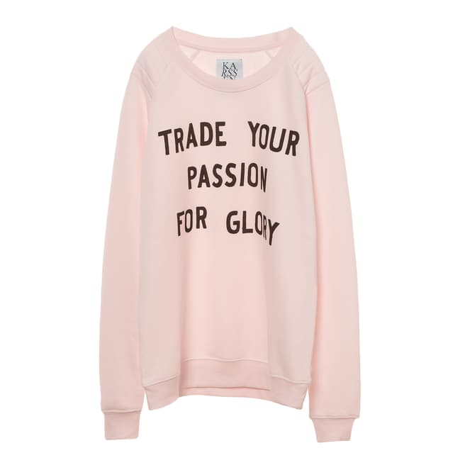 Zoe Karssen Pink Trade Your Passion For Glory Sweatshirt