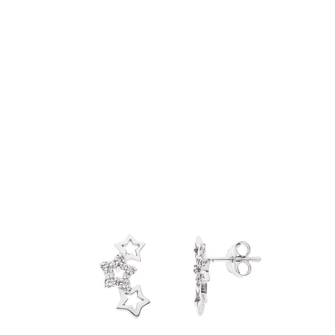 Wish List Silver Star Cluster Earrings