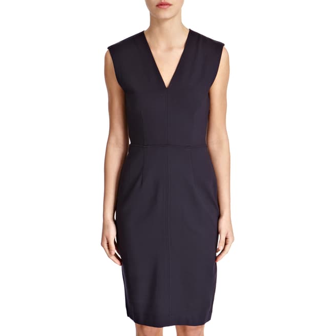 French Connection Navy Classic Marie Cap Sleeved Dress