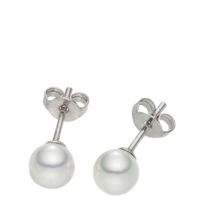 Pearls of London White Organic Pearl Stud Earrings