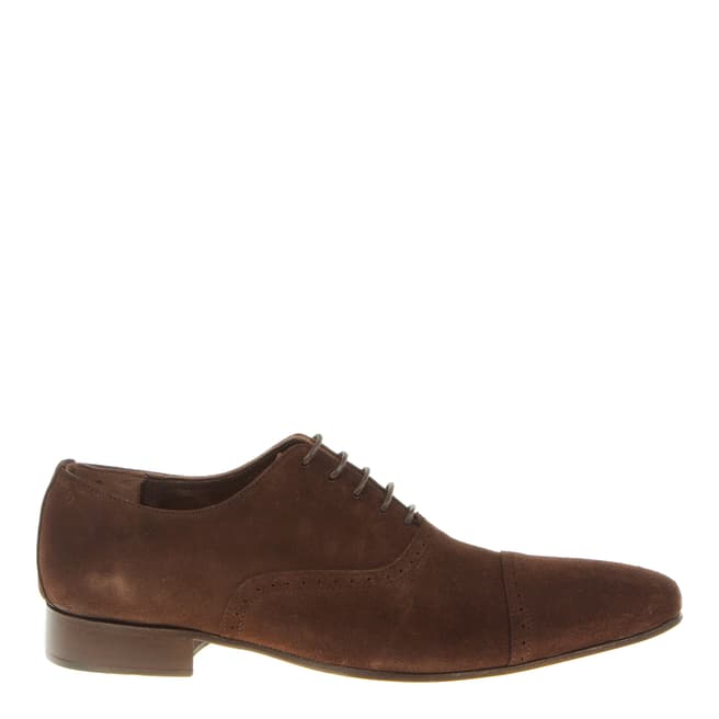 PP Roncini Brown Suede Oxford Shoes