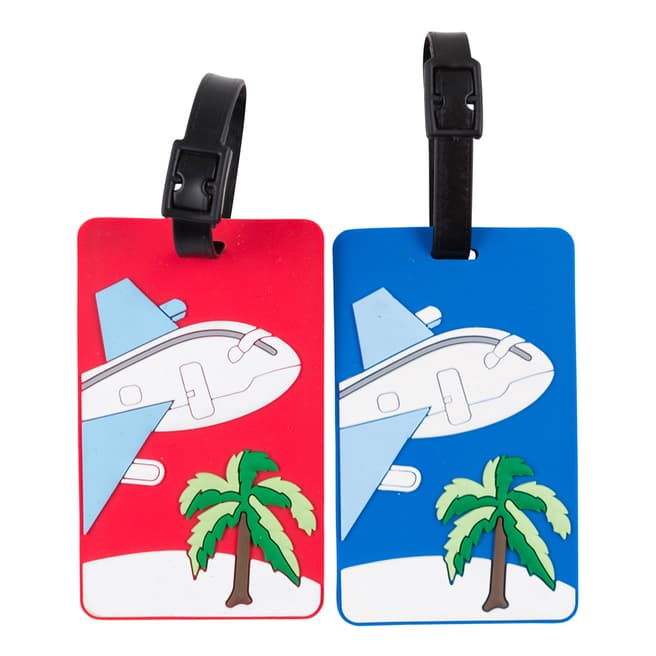 Les Bagagistes Red/Blue Luggage Tags