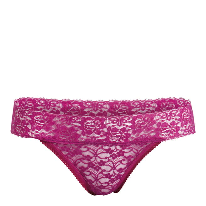 BJORN BORG Magenta Love All Lace Thong Briefs