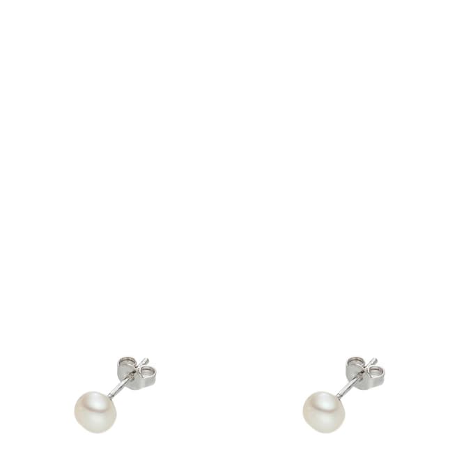 Nova Pearls Copenhagen White Freshwater Pearl Stud Earrings