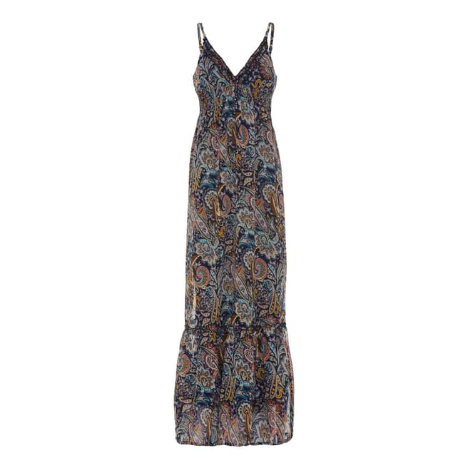 ISKA Blue/Multi Paisley Print Maxi Dress 