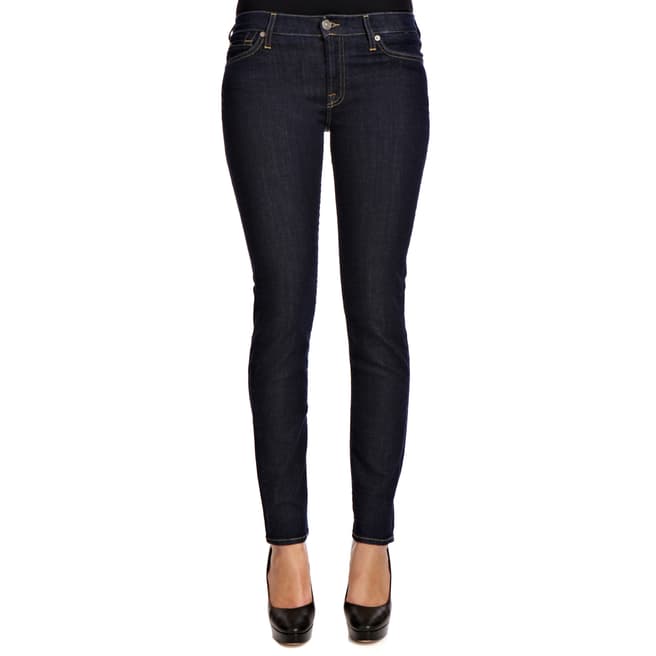 7 For All Mankind Navy Stretch Skinny Jeans 