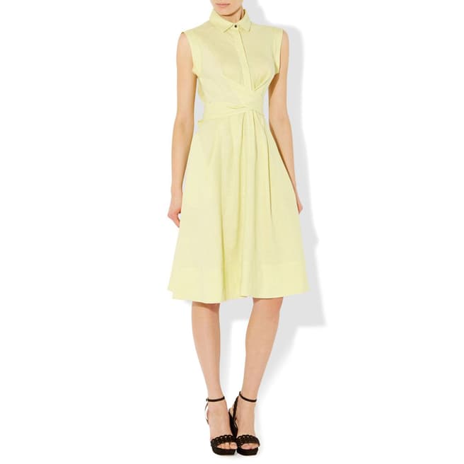 Hobbs London Lemon Flo Gables Linen Blend Dress