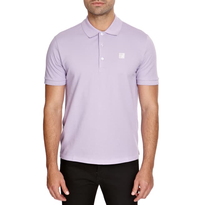 Versace Collection Light Purple Cotton Polo Shirt