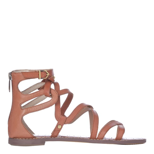 Sam Edelman Brown Leather Glinda Crossover Sandals
