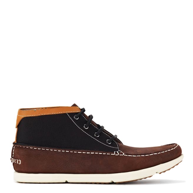 OHW? Brown/Black Leather Hi Top Boat Shoes