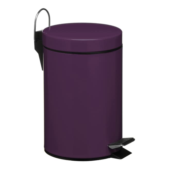 Premier Housewares 3L Pedal Bin, Purple