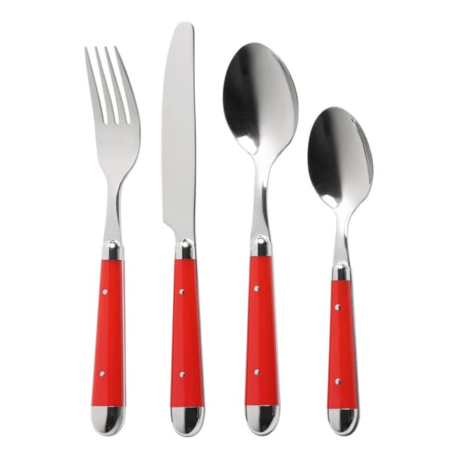 Premier Housewares Red 16pc Brasserie Cutlery Set 