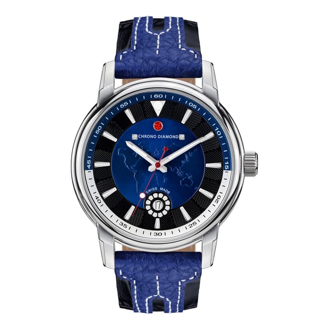 Chrono Diamond Men's Swiss Blue Merus Watch