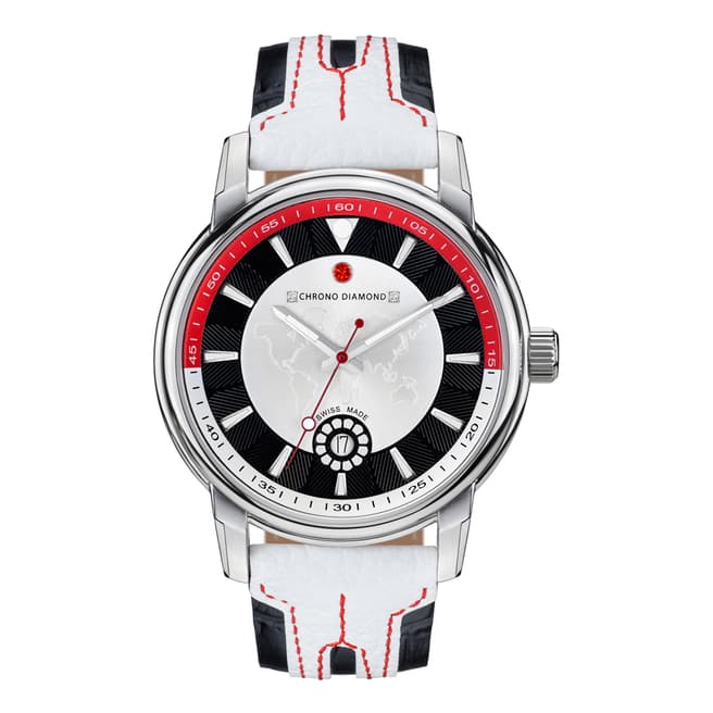 Chrono Diamond Men's Swiss White Nestor Watch