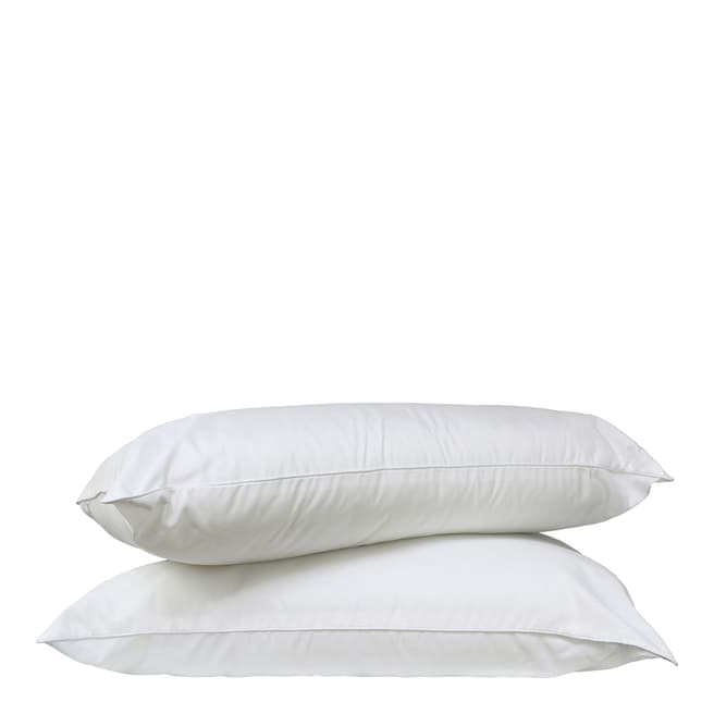 The Pure Linen Company Pair of White Cosy Cotton Pillows