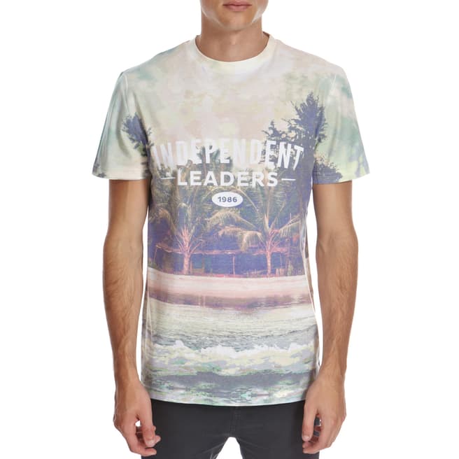 Independent Leaders White/Multi Southbank Cotton Blend T-Shirt