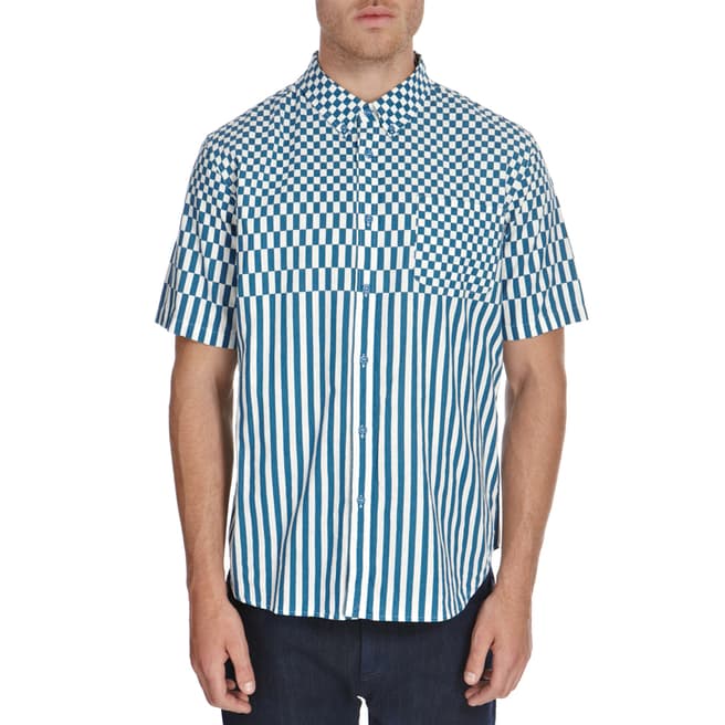 Levi's Made & Crafted Blue/White Checkboard Cotton Shirt