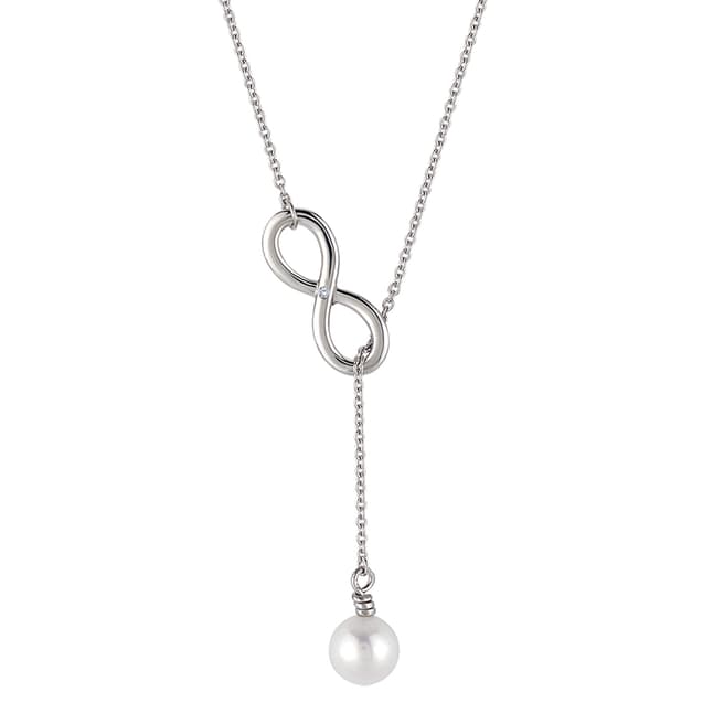 Melin Paris Silver Diamond Infinity Necklace