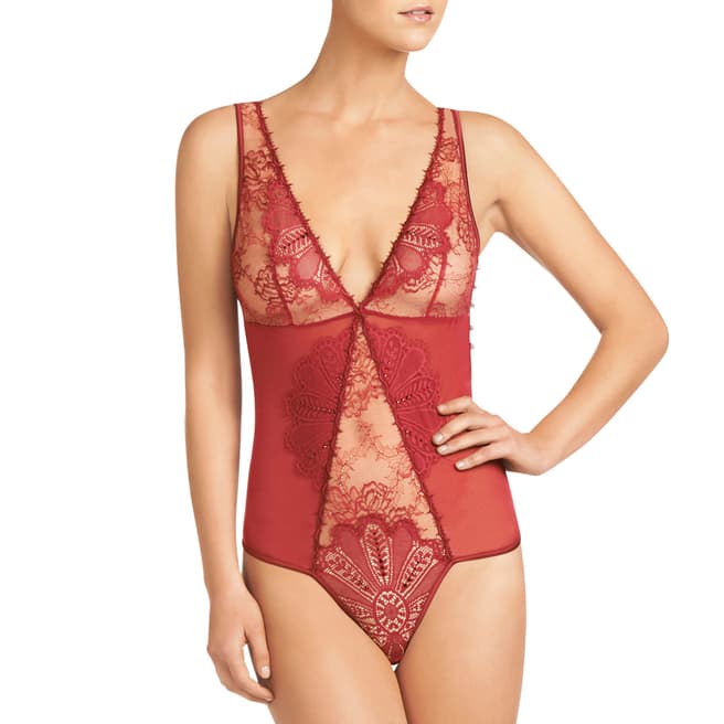 Pleasure State Couture Red Sicily Teddy Body