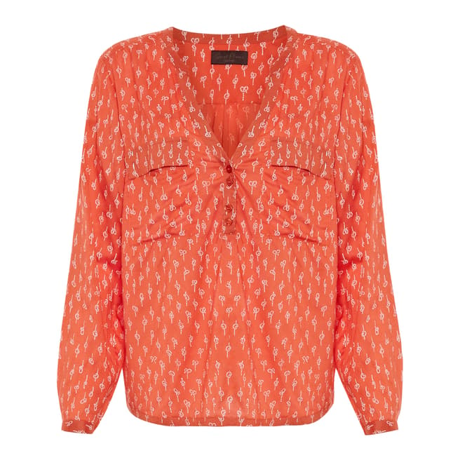 Great Plains Red/Cream Get Knotted Print Shirt