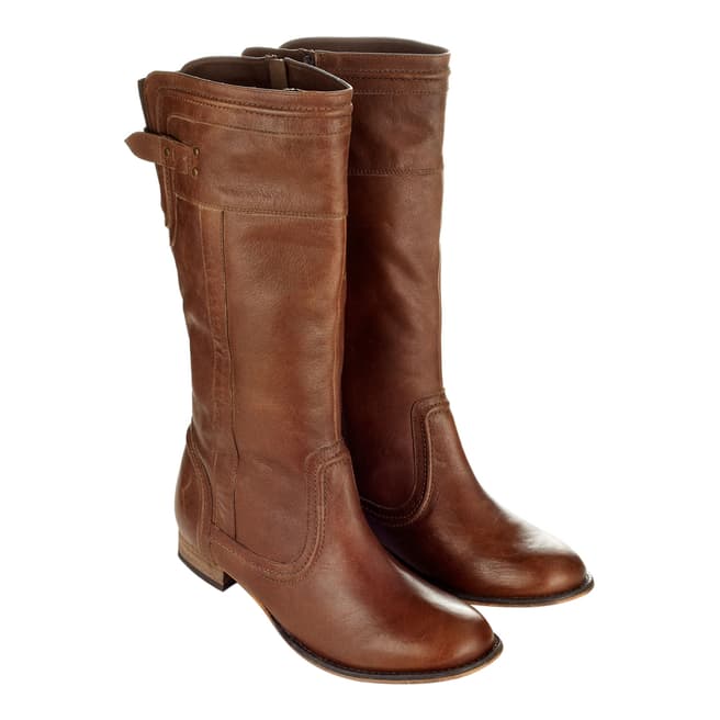 Monsoon Brown Leather Helena Long Boots