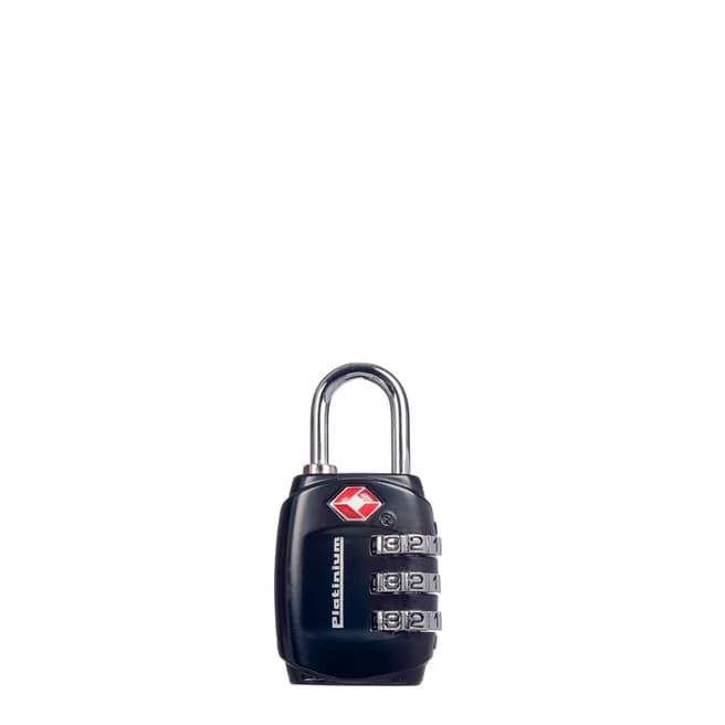 Platinium Black Combination Code Metal Luggage Lock
