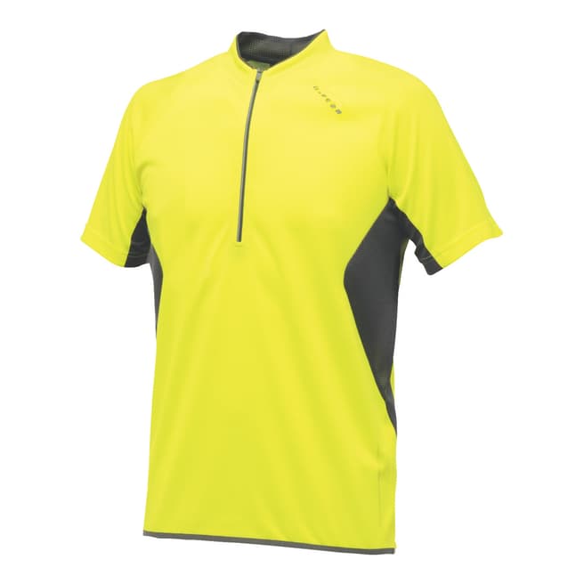 Dare2B Men's Fluorescent Yellow/Black Retaliate Cycling Jersey