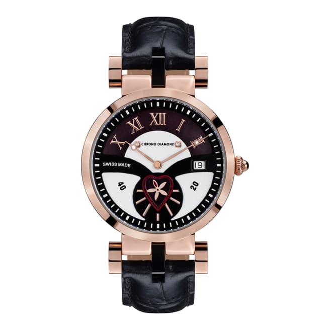 Chrono Diamond Women's Swiss Black Feronia Watch