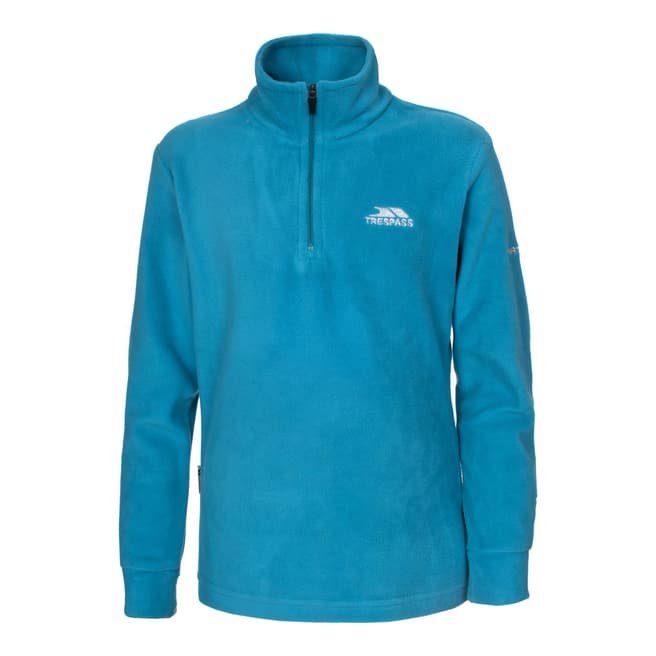 Trespass Girl's Turquoise Louviers Fleece Sweatshirt