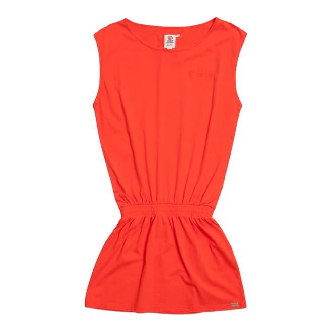 Franklin & Marshall Women's Orange Casual Jersey Dress