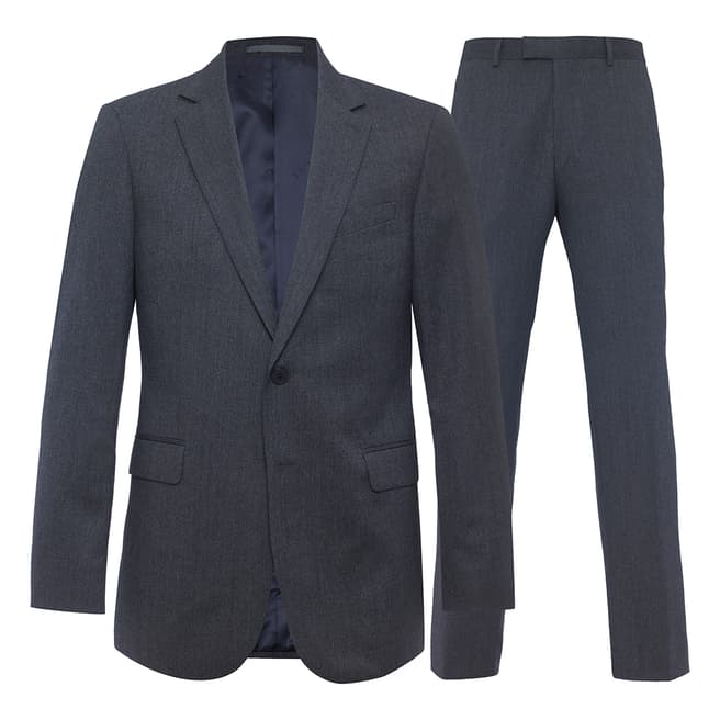 Jaeger Grey Flannel Wool Suit