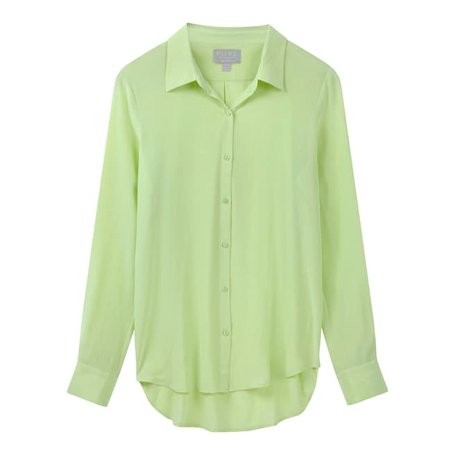 Pure Collection Lime Silk Crepe Blouse
