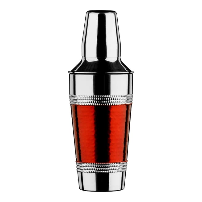 Premier Housewares Silver/Red Stainless Steel Cocktail Shaker