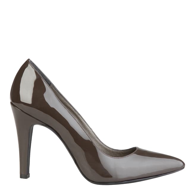Versace 19.69 ASMI Brown Patent Leather Aline Court Shoes Heel 10cm