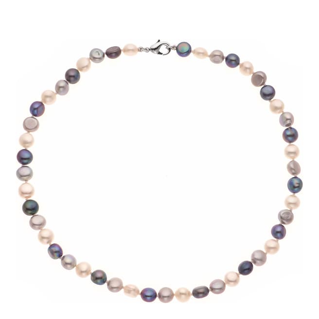 Just Pearl Grey/White Freshwater Pearl Chocker Necklace/Bracelet