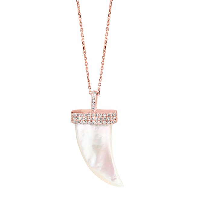 Ingenious Rose Gold Shark Tooth Pendant Necklace