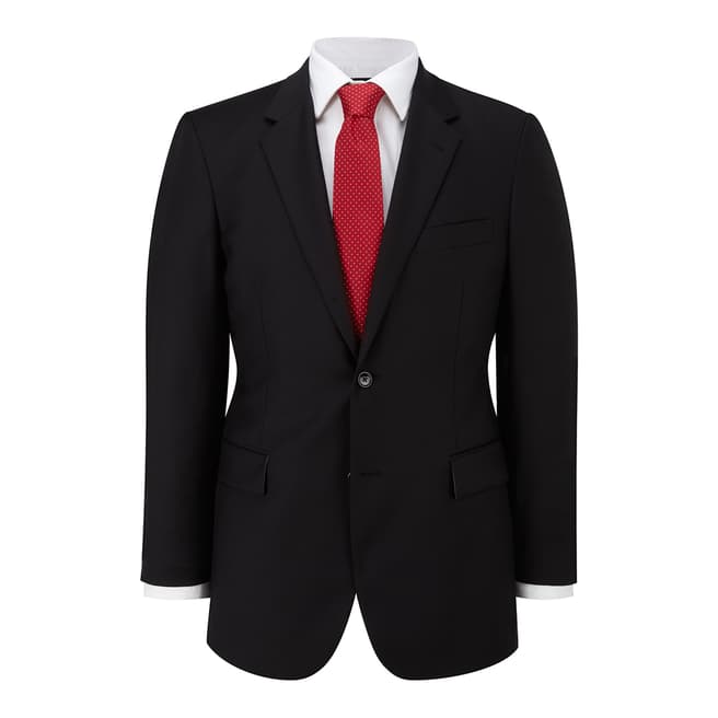 Austin Reed Men's Black Regular Fit Single Breasted Suit Wool Jacket 