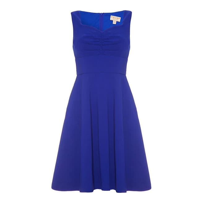 Fever Blue Ruby Ruched Stretch Dress