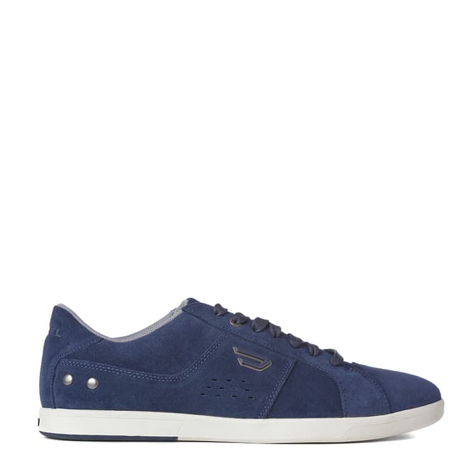 Diesel Blue Suede Lace up Casual Shoes