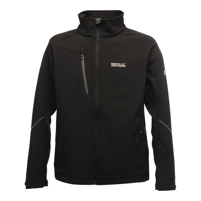 Regatta Men's Black/Grey Davies Weatherproof Jacket