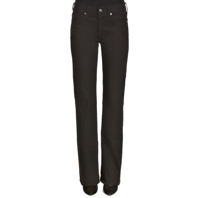 7 For All Mankind Black Charlize Slim Flare Stretch Jeans