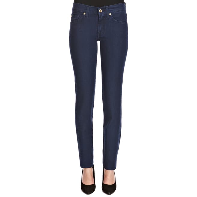 7 For All Mankind Blue Roxanne Silk Touch Slim Stretch Jeans